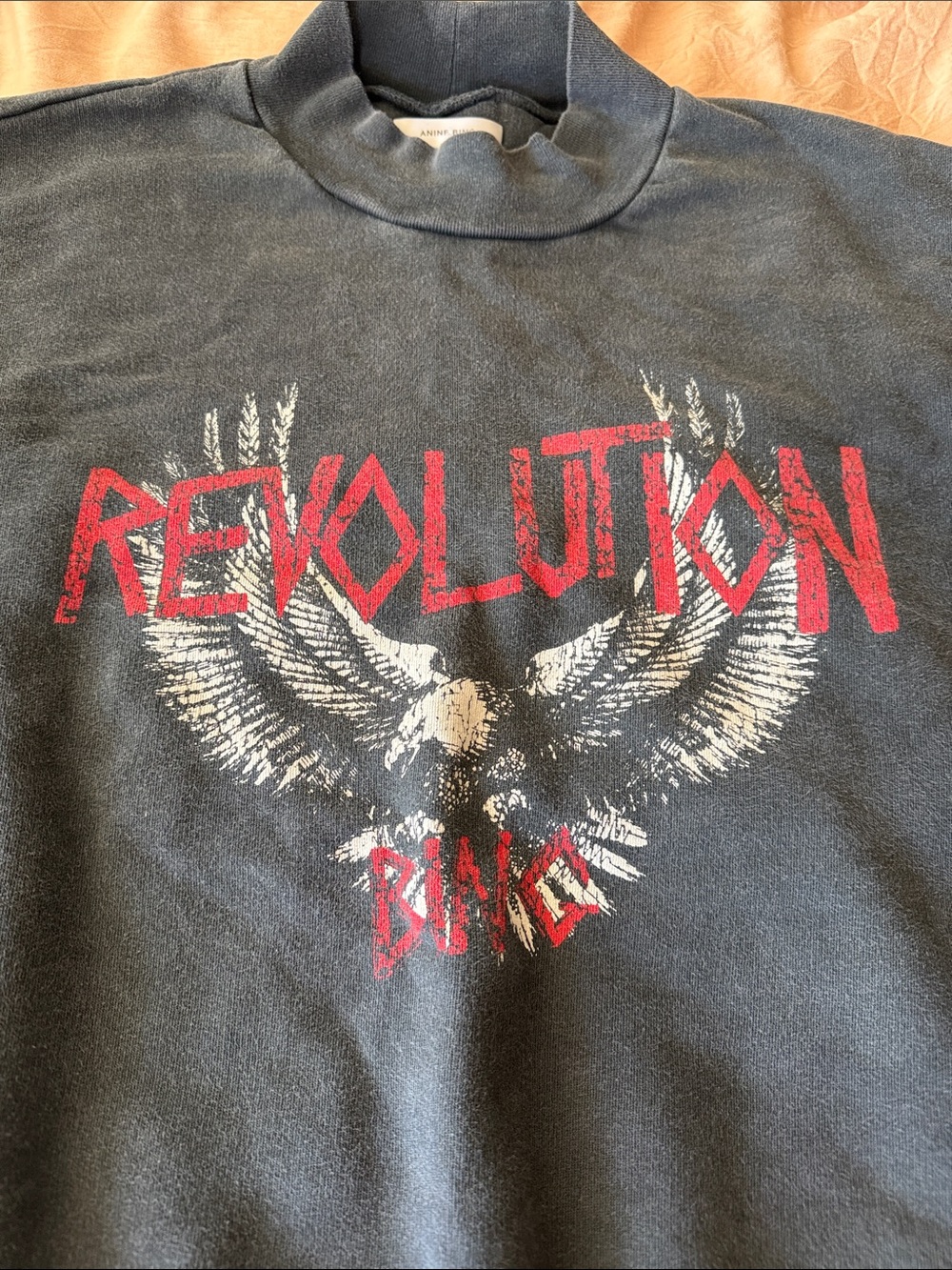 Anine Bing Graphic Gray Saint Revolution Sweatshirt Size S - Picture 2 of 9